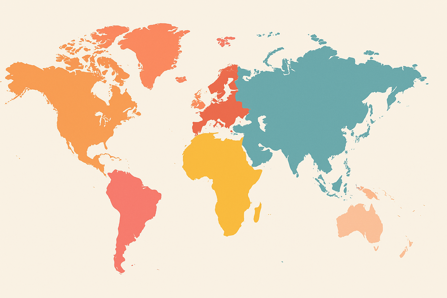 INCH international network world map